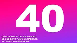 Concurrencia del Jefe de Gabinete al Concejo